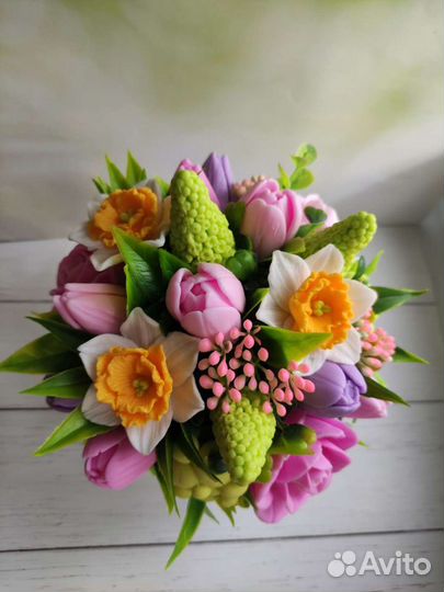 Букет цветов, цветы из мыла