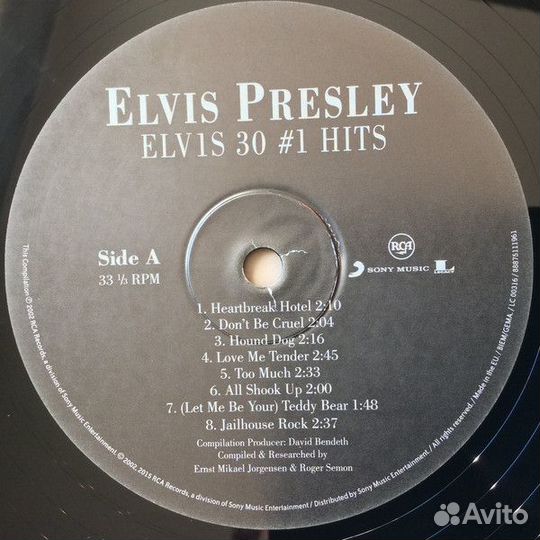 Виниловая пластинка Elvis Presley ELV1S - 30 #1 hi