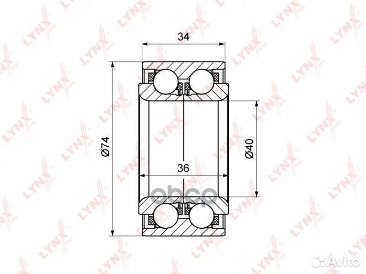 WB-1133 Подшипник ступицы lynxauto WB-1133 lynx