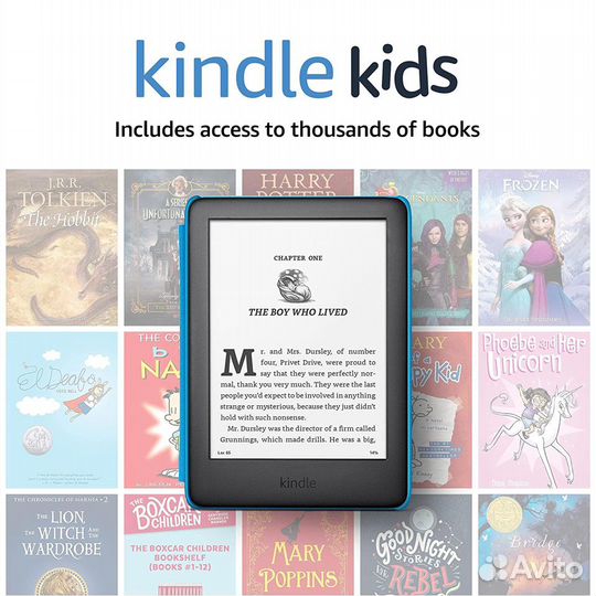Новая Kindle Kids Edition plus чехол Blue Cover