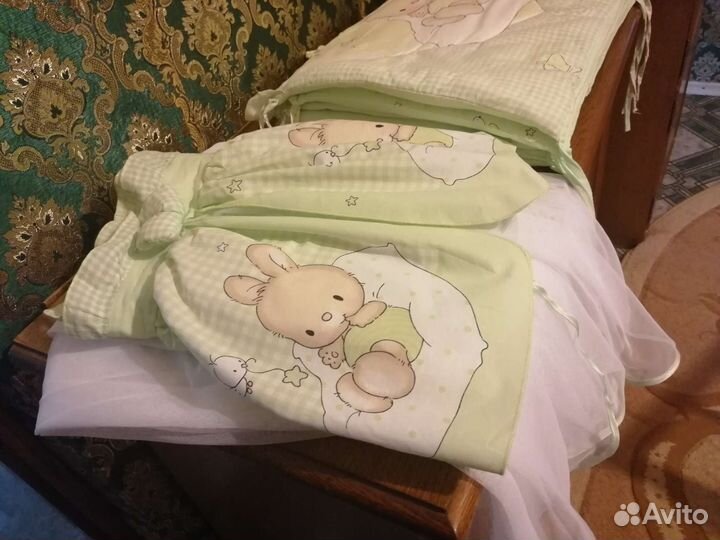 Орт.матрасик, кроватка маятник массив дуба