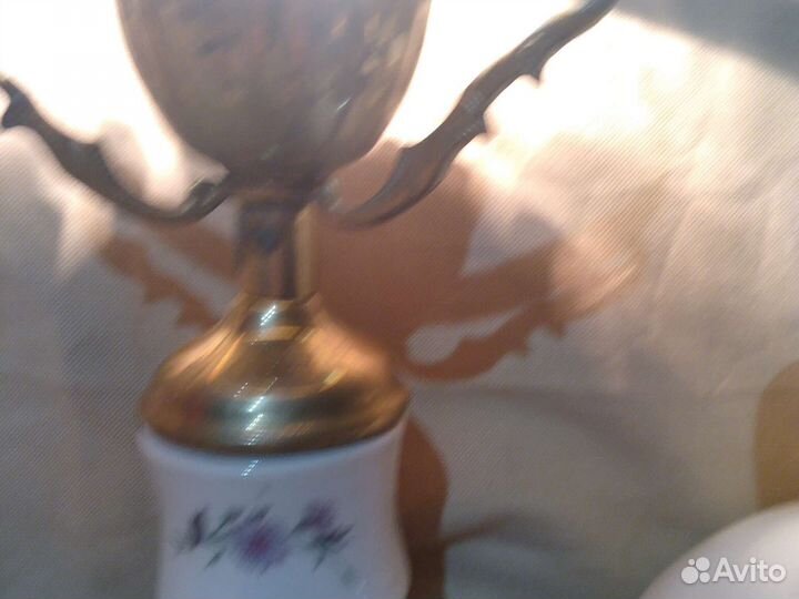 Настольная бронзовая лампа СССР