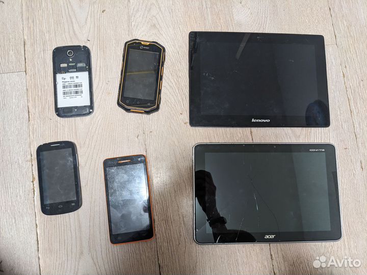 Не рабочие планшеты и телефоны