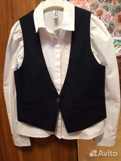 Рубашка, жилет для девочки