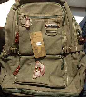 Брезентовый плотный раскладной рюкзак Auyod Хаки