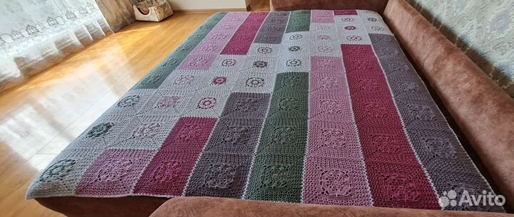 Плед вязаный