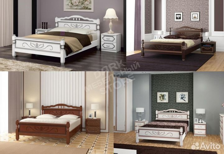 Кровать массив