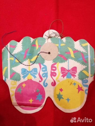 Советская бумажная новогодняя гирлянда