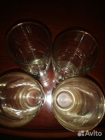 Стаканы из тонкого стекла 4 шт. СССР