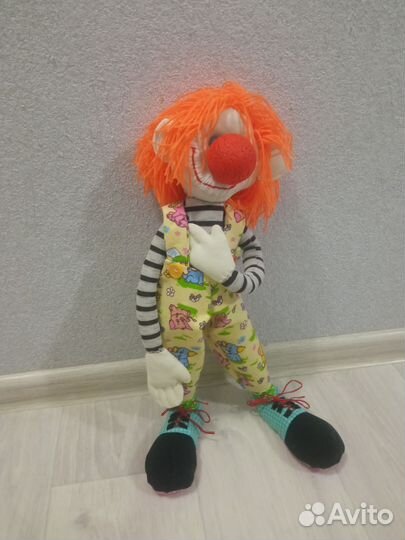 Игрушка, поделка в сад, клоун кукла