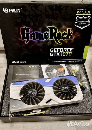 Видеокарта Gtx 1070 palit gamerock(идеал)