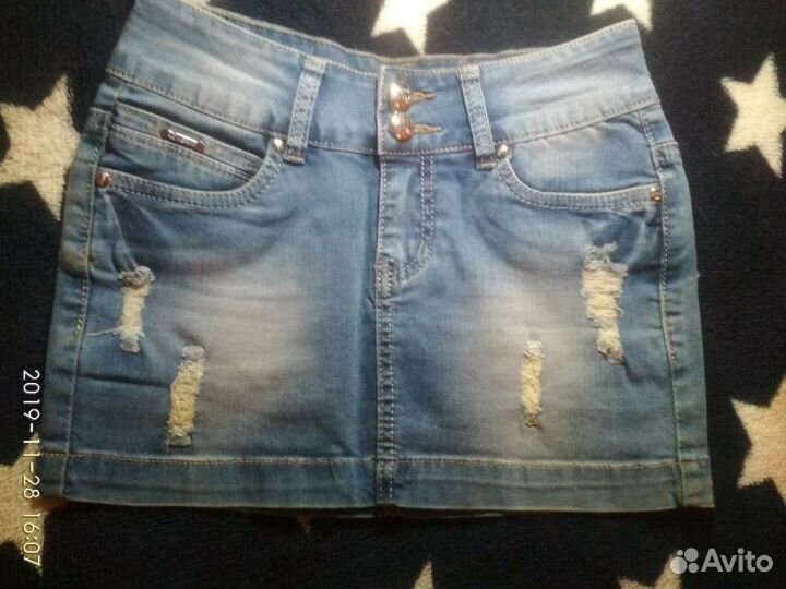 Юбка джинсовая