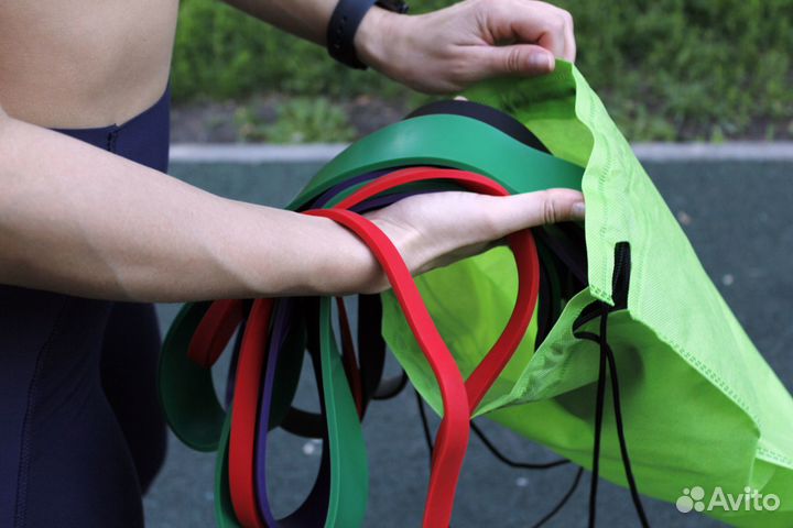 Фитнес резинка красная (эспандер резиновый)