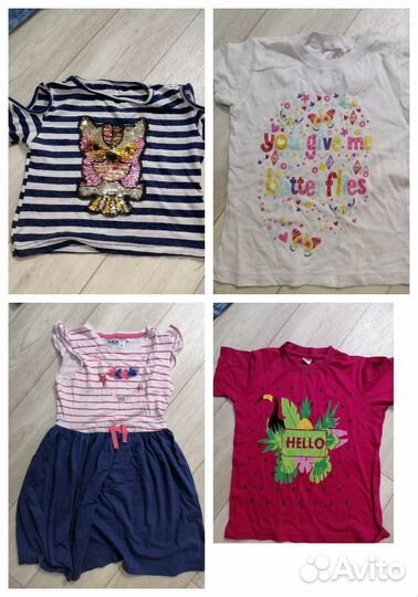 Футболка, платье, юбка,кофта на девочку размер 116