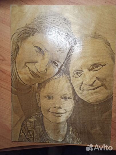 Выжигание портретов и картин по фото на фанере