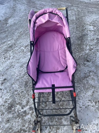 Санки коляска с колесами