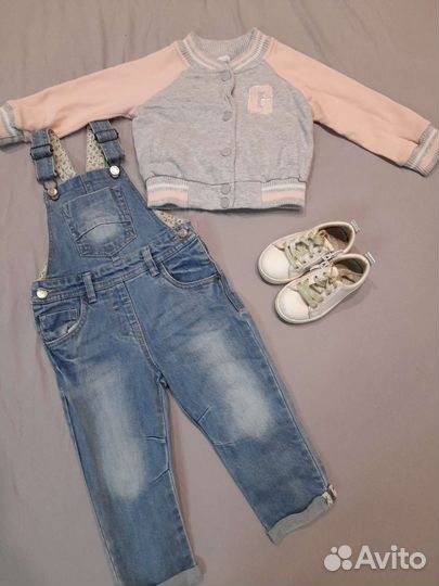 Комбинезон джинсовый для девочки 80 размер