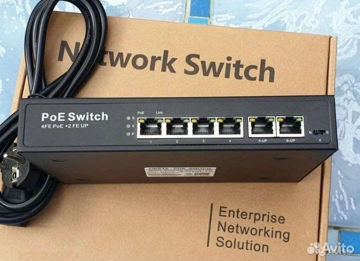 Новый PoE коммутатор PoE. 6 портов (4 PoE)