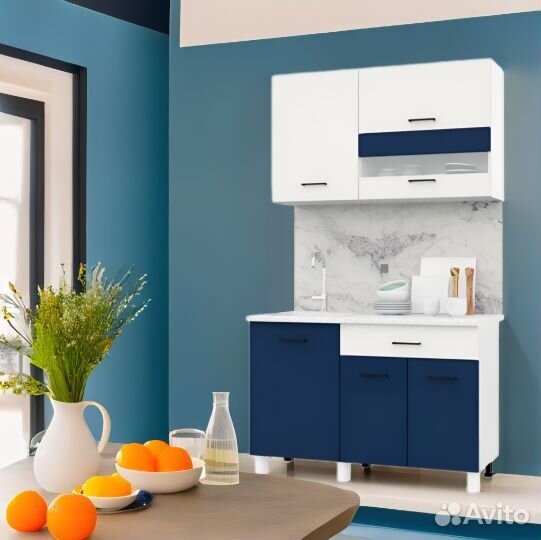 Кухня Тренд синий мдф