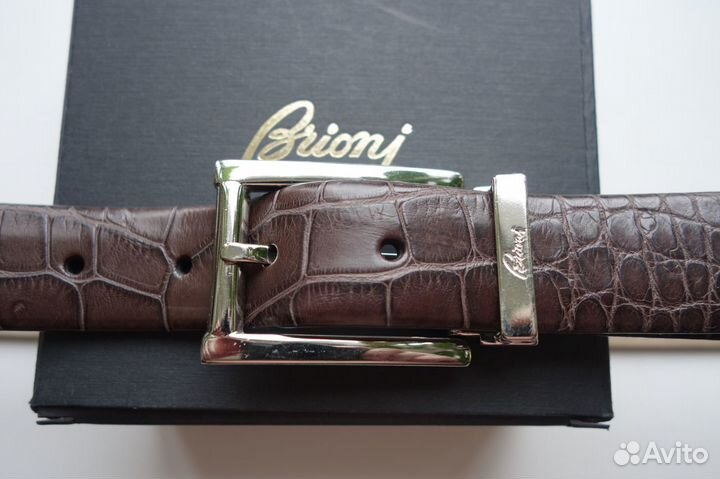 Ремень Brioni genuine alligator Оригинал 95
