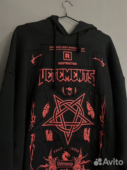 Vetements Hardcore Red Patch Худи