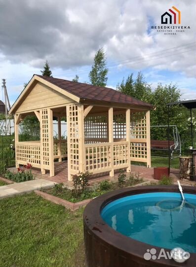 Беседка садовая под ключ