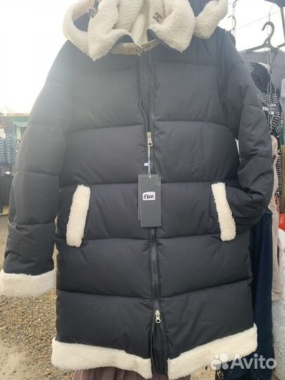 Пальто зимнее балонний с искуственным мехом