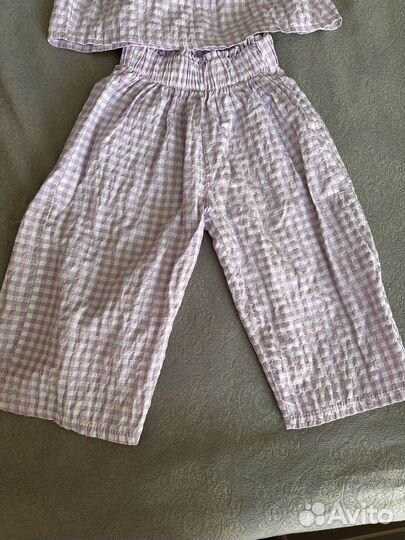 Муслиновый костюм для девочки 92