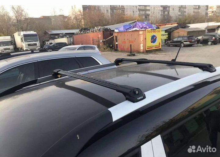 Багажник Turtle враспор рейлингов чёрные
