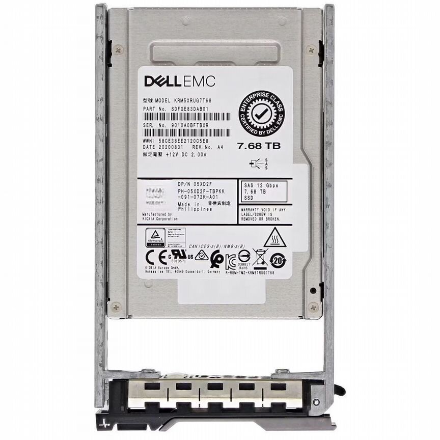 [5XD2F] Жесткий Диск Dell 7.68tb Sas 2,5" Ssd 5xd2f
