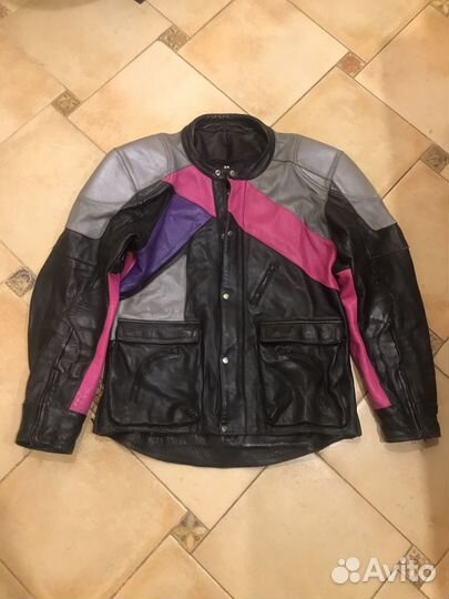 Мотокуртка кожаная мужская 54