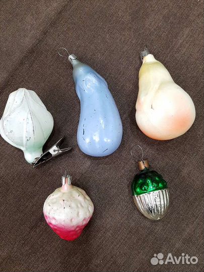 Елочные игрушки СССР стекло