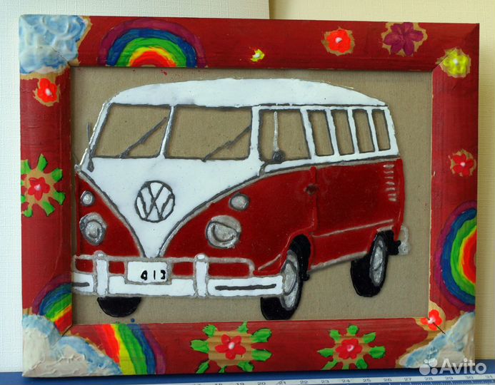 Volkswagen картина в рамке 17х21см