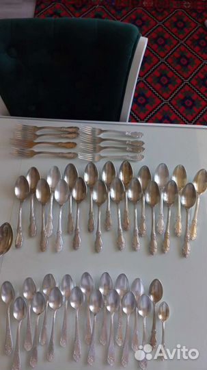 Столовые приборы мельхиор СССР старинные