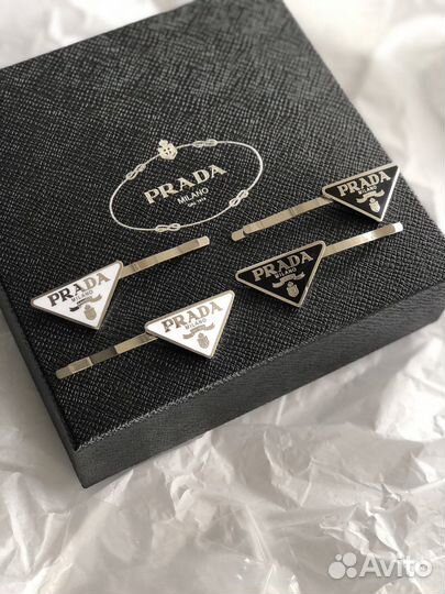 Невидимки Prada, комплект заколок