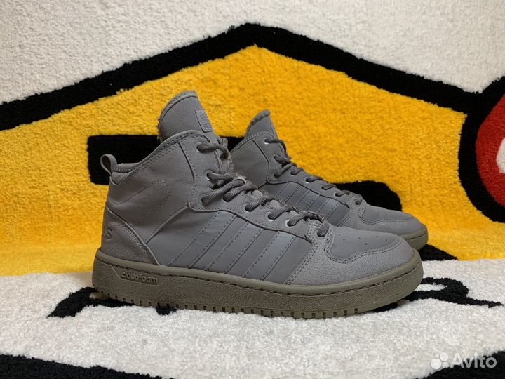 Кеды Adidas Cloudfoam Hoops Mid 42 8uk оригинал