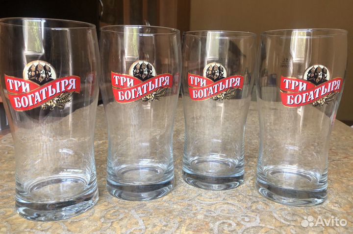 Пивная кружка «три богатыря» 4шт