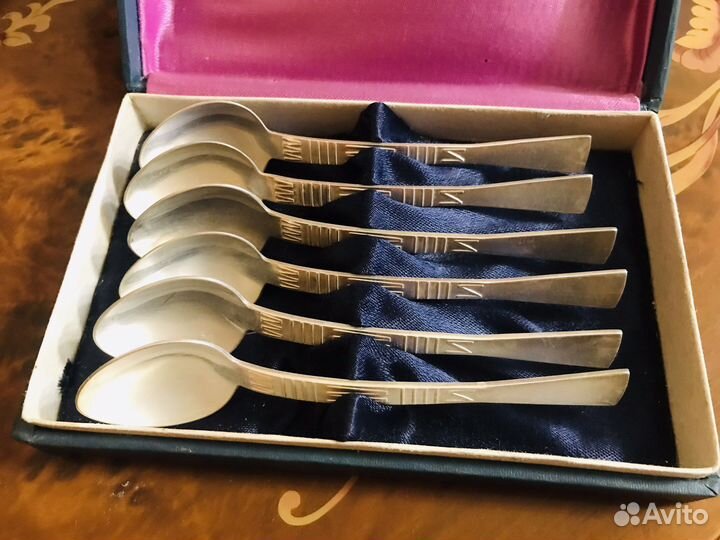 Набор чайные ложки десертные вилки мельхиор СССР