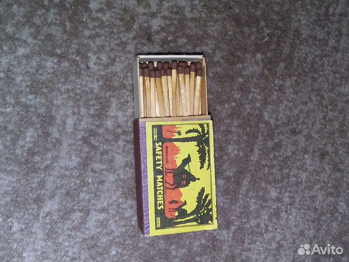 Спички СССР в деревянном коробке