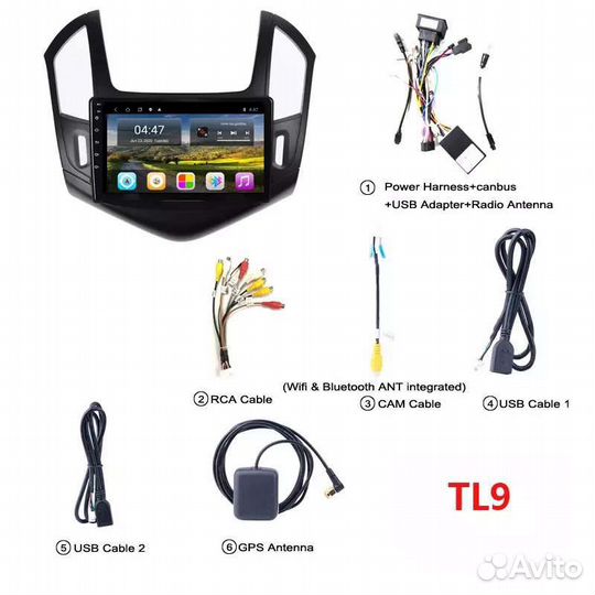 Магнитола для Chevrolet Cruze 2013-15