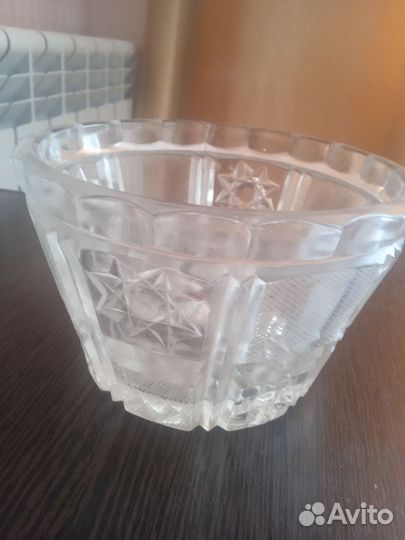 Хрустальная ваза салатницы времён СССР