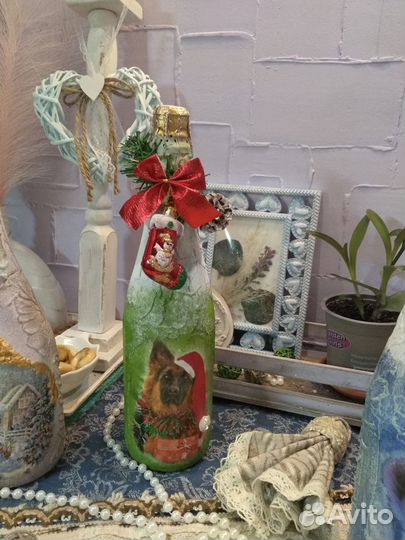 Бутылка декупаж