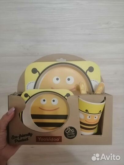 Посуда детская из бамбука