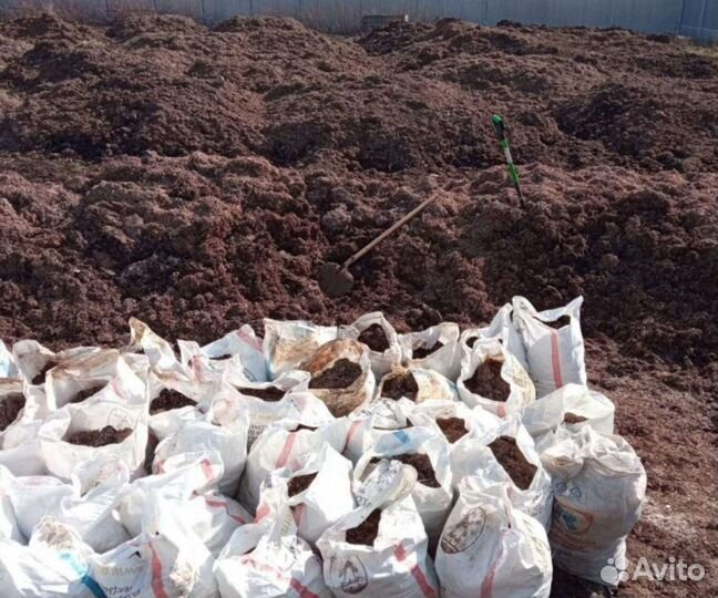 Грибной компост мешками