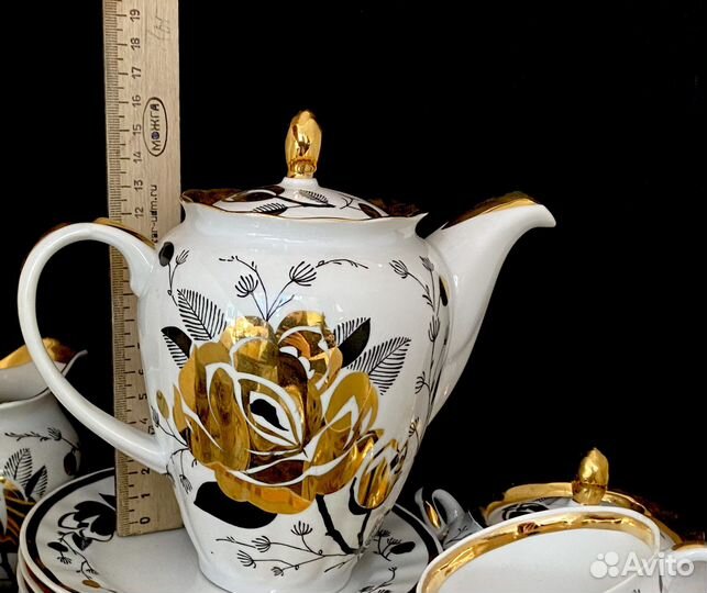 Кофейный сервиз «Золотая Роза»
