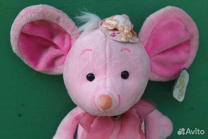 Мягкая игрушка мышка розовая