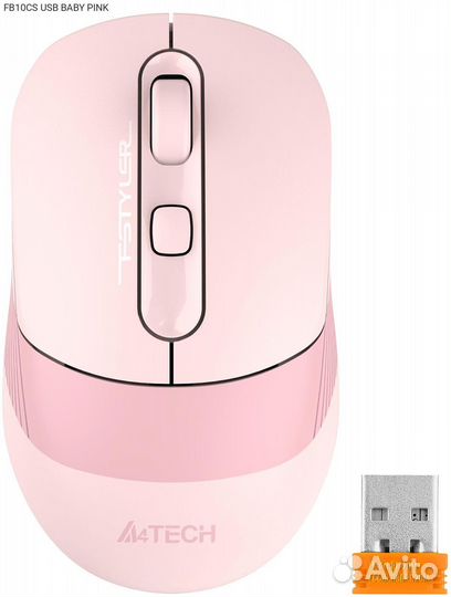 FB10CS USB baby pink, Мышь A4Tech FB10CS Беспроводна