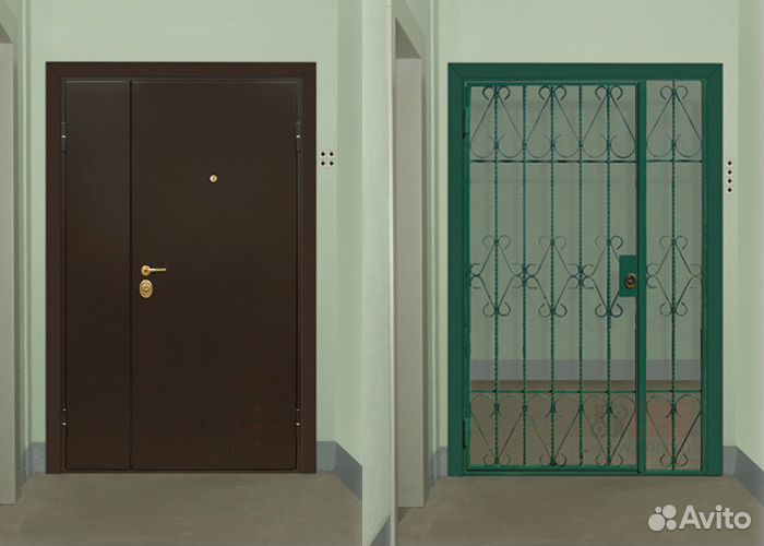 Подъездная дверь на этаже (хлопушка)