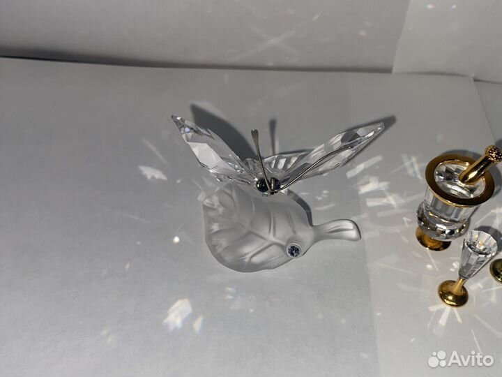 Swarovski фигурки бабочка, букет, мышка