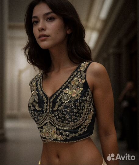 Чоли сари короткий топ блузка бохо ваосток ретро